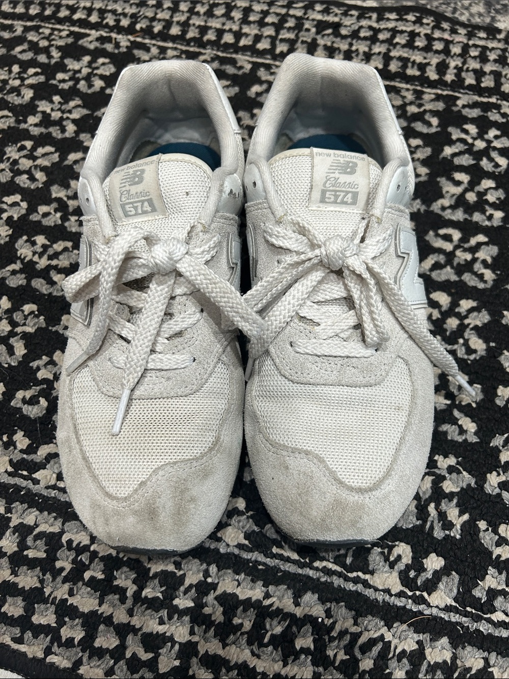 New Balance 574 Classic White Athletic Sneakers